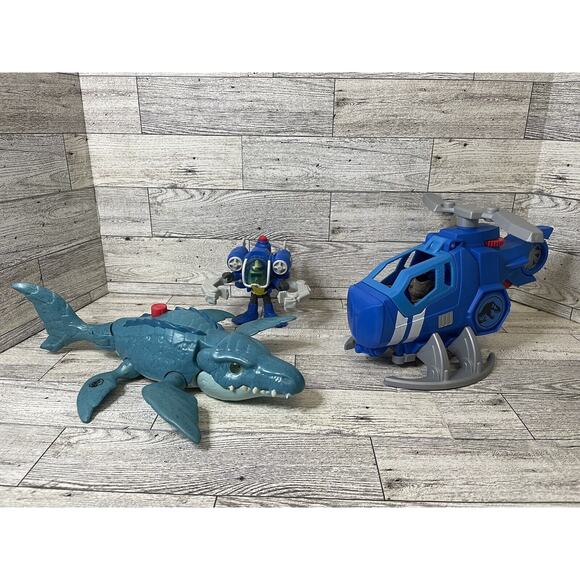 Fisher Price Imaginext Jurassic Park/World Lot Camp Cretaceous Mosasaurus 10” - Picture 14 of 14